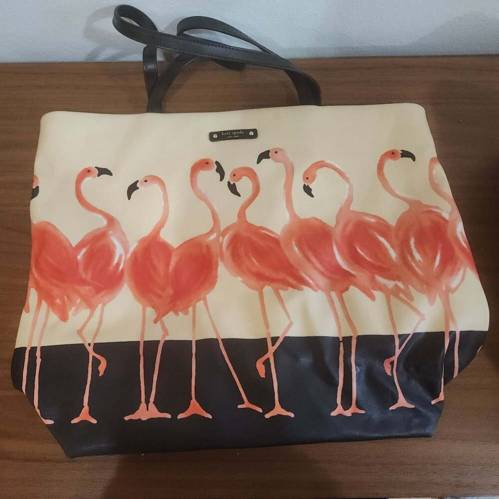 Kate Spade Flamingo Walk On The Wild Side Tote Bag Purse